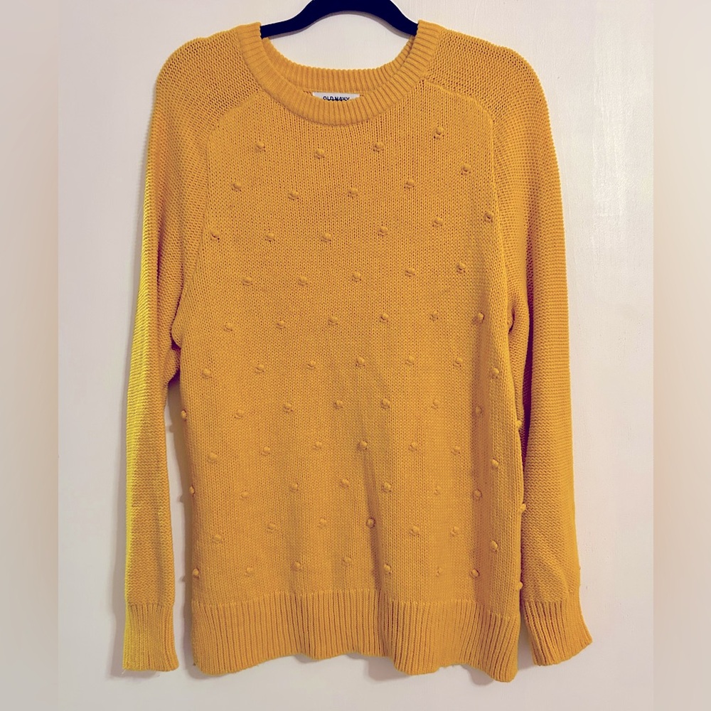 Yellow Sweater with Textured Design